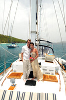 051312 Mr & Mrs Samanatha & Richard Shewmaker Wedding Day aboard the S/V Trezzure at  Honeymoon Beach St. John U.S. Virgin Islands