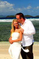 041612 Mr & Mrs Thaia & Sean McHugh Wedding Day at Lindquist Beach, St. Thomas U.S. Virgin Islands