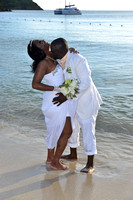 122416 Monique & Jason Wedding Day at Emerald Beach St. Thomas U.S. Virgin Islands.